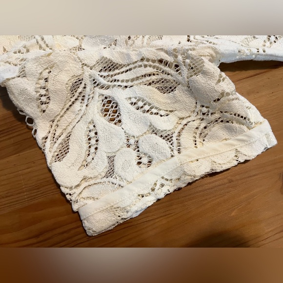 Maeve by Anthropologie Lace Cream Shirt - Picture 7 of 8